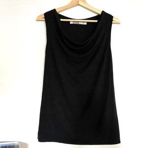 ATHLETA cowl neck racerback lined black tank